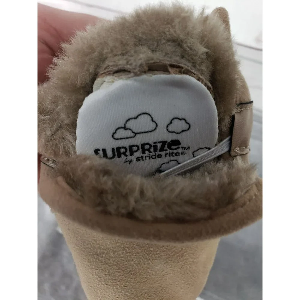Stride Rite Surprize Charlie‎ brown fur lined boots Charlie 6/12 months booties